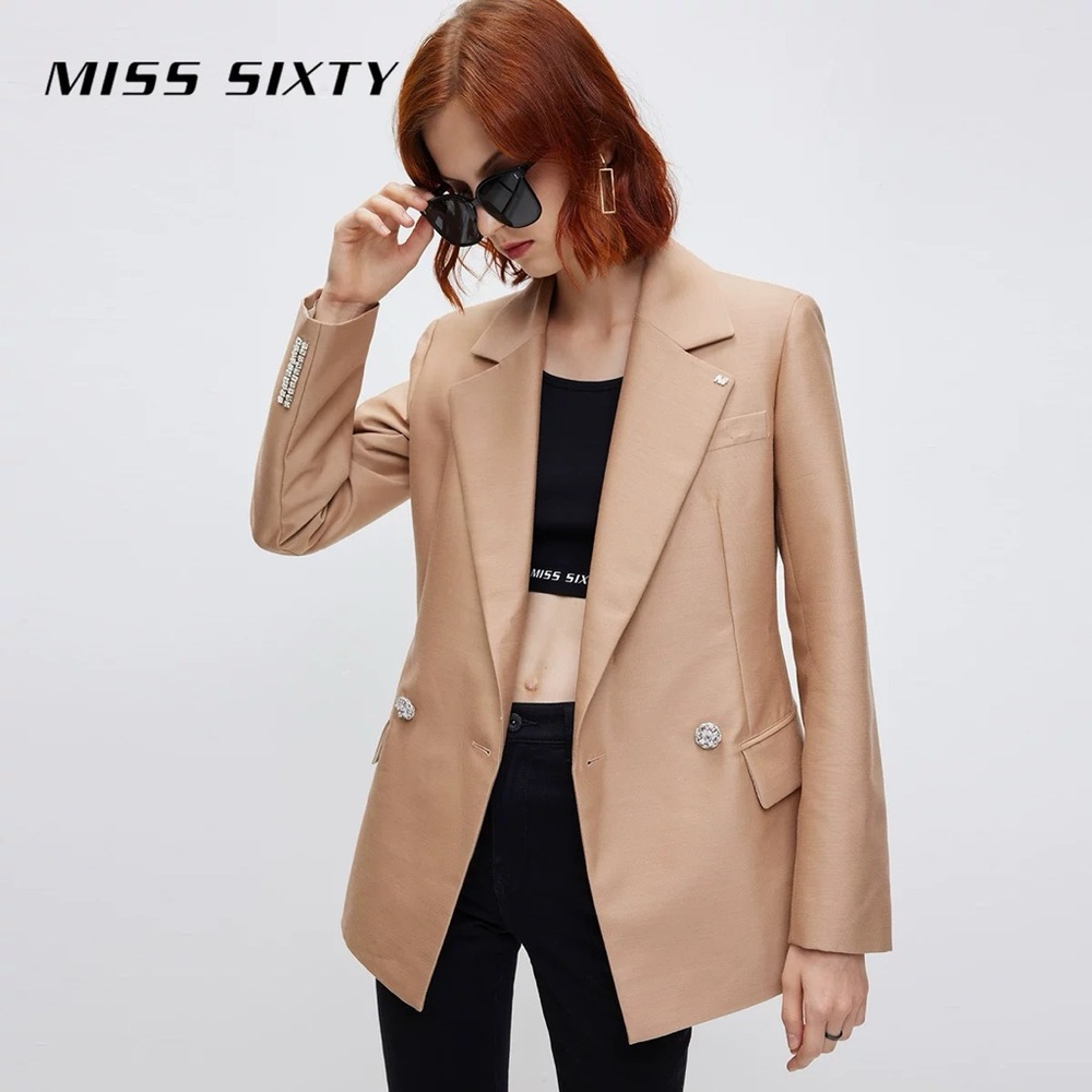 Miss Sixty Wool Camel Blazer